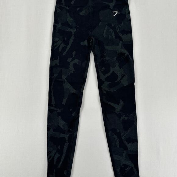 Gymshark Adapt Camo Seamless Leggings in black and grey - Picture 1 of 6